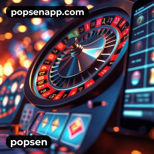 App popsen para iOS e Android — interface mobile, login biométrico e PIX integrado